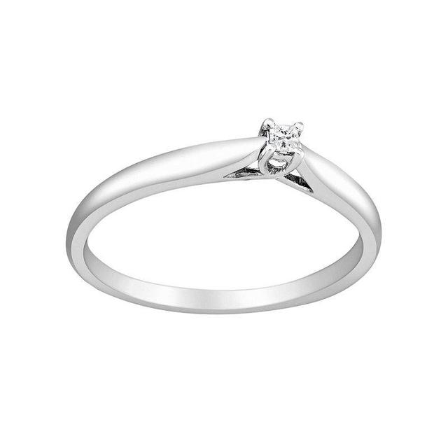 Stella Grace Princess-Cut Diamond Accent Engagement Ring in Sterling Silver, Womens White Product Image