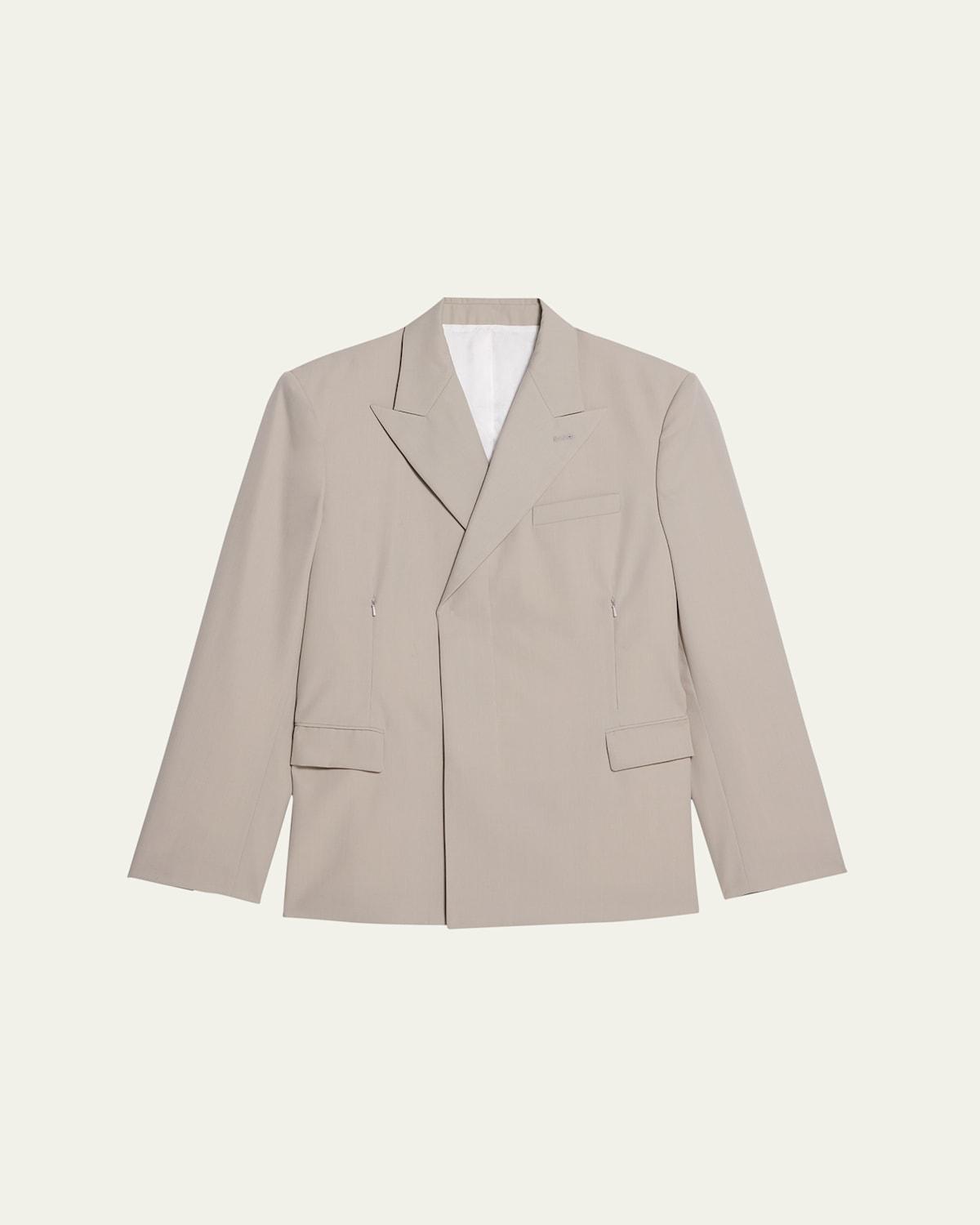 Womens Car Wool Double-Breasted Blazer Product Image