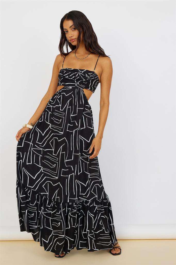 Times Have Changed Maxi Dress Black Product Image