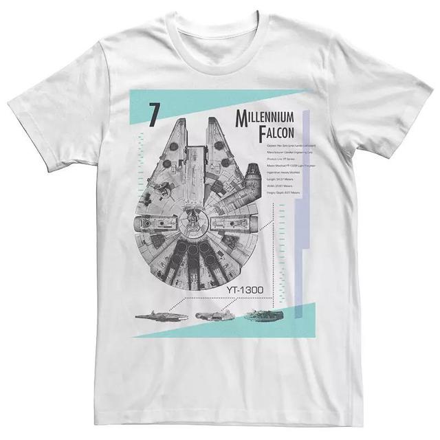 Mens Star Wars Millennium Falcon Specifics Tee Product Image