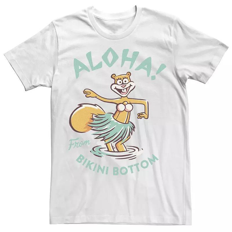 Mens SpongeBob SquarePants Sandy Aloha Hula Dance Tee Product Image