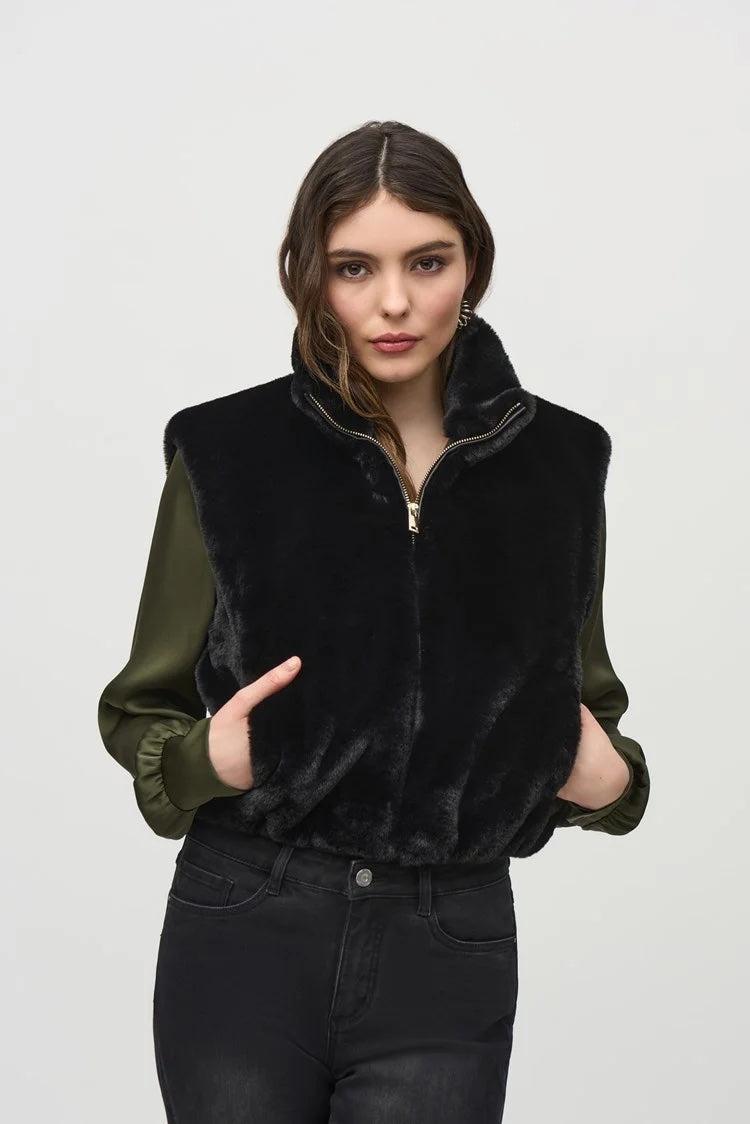 Faux Fur Zip Up Vest product image