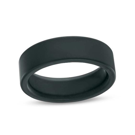 Men's 7.0mm Wedding Band in Tungsten with Black Ion-Plate Product Image