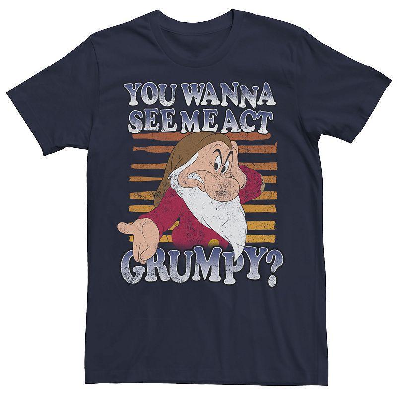 Mens Disney Grumpy You Wanna See Me Act Grumpy Tee Blue Product Image