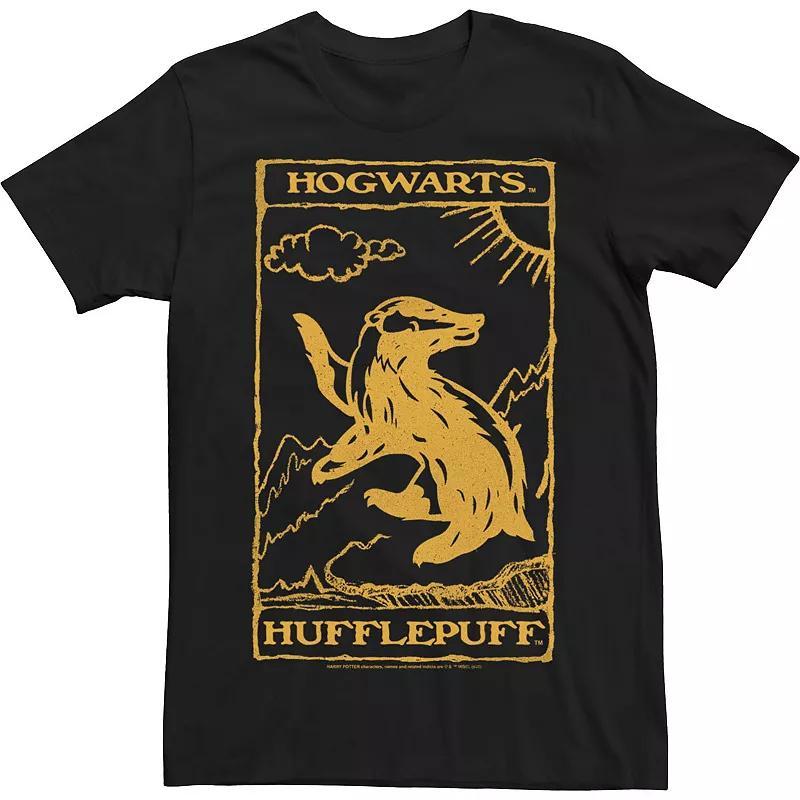 Mens Harry Potter Hufflepuff Tarot Playing Card Tee Black Product Image