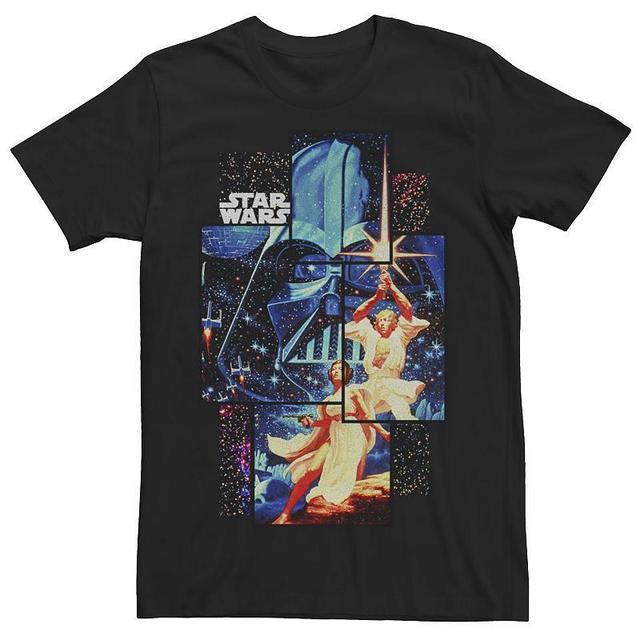 Mens Star Wars A New Hope Poster Scattered Box Frame Tee Product Image