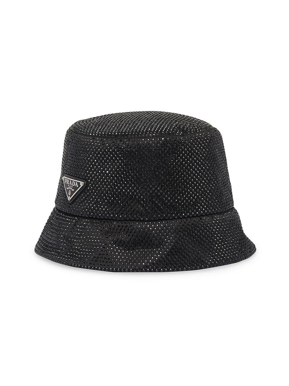 Womens Satin Bucket Hat with Crystals Product Image