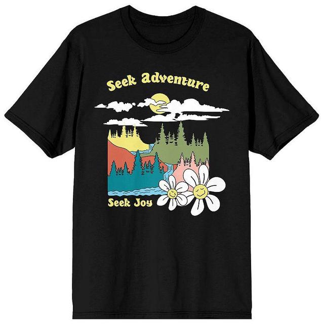 Mens Positive Vibes Adventure Tee Black Product Image