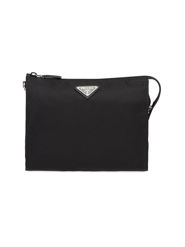 Mens Re-Nylon and Saffiano Leather Necessaire Product Image