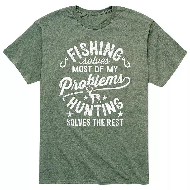 Big & Tall Fishing Solves Tee, Mens Product Image