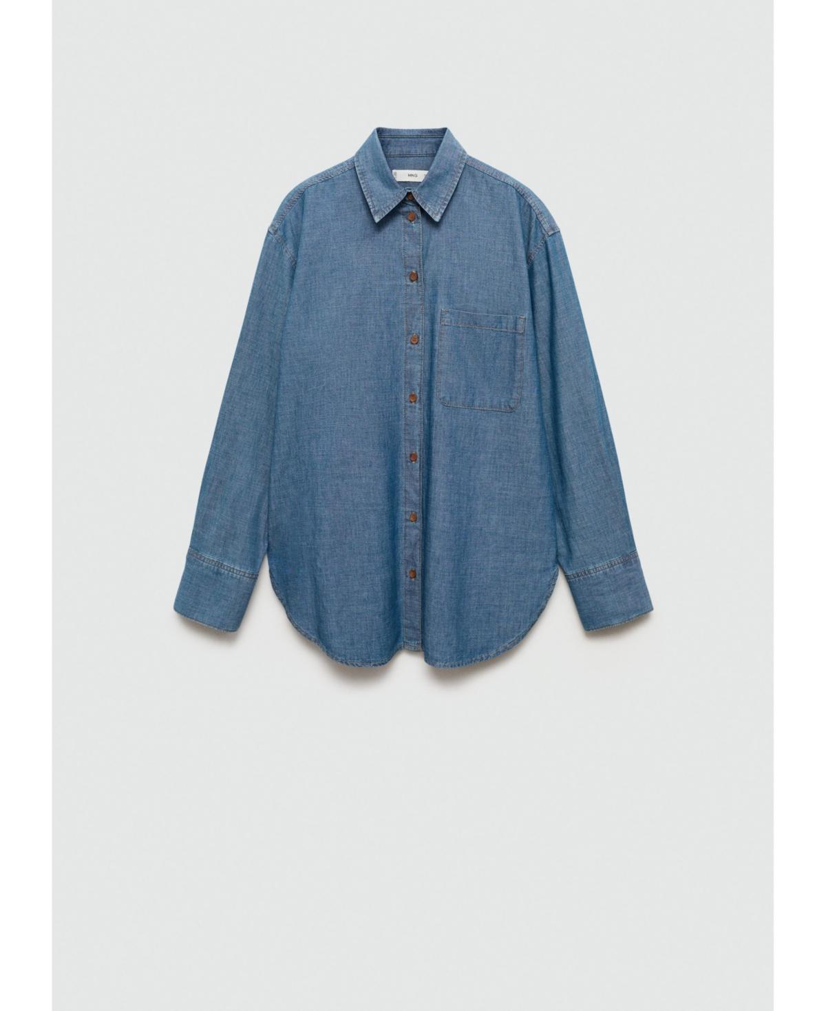 Mango Womens Pocket Denim Shirt product image