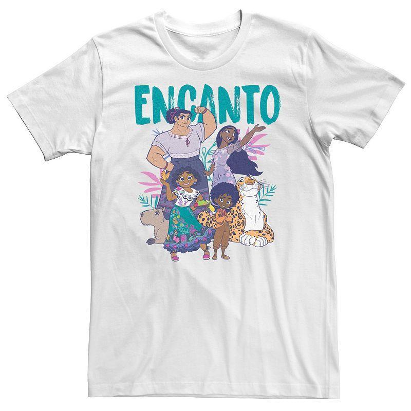 Big & Tall Disney Encanto Group Portrait Logo Tee, Mens White Product Image