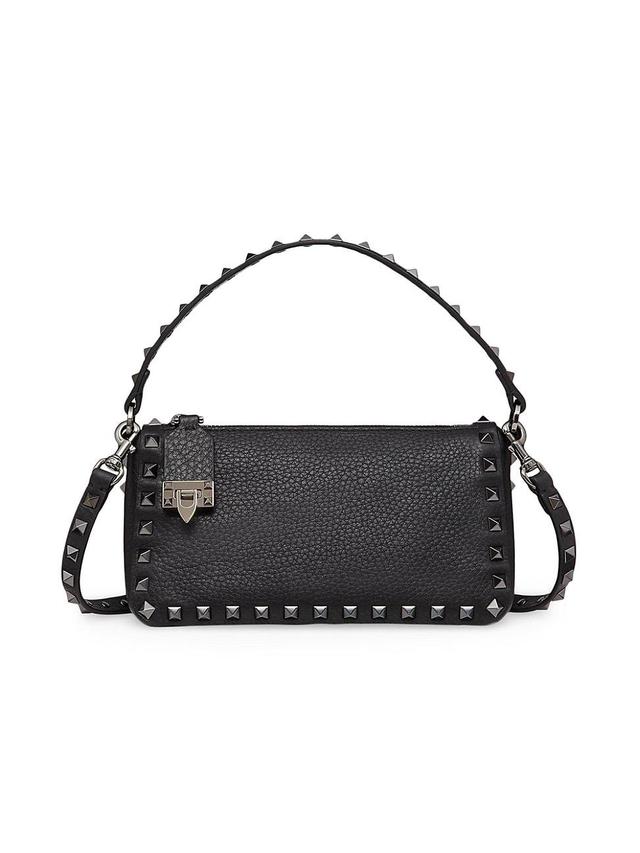 Womens Small Rockstud Grainy Calfskin Crossbody Bag Product Image