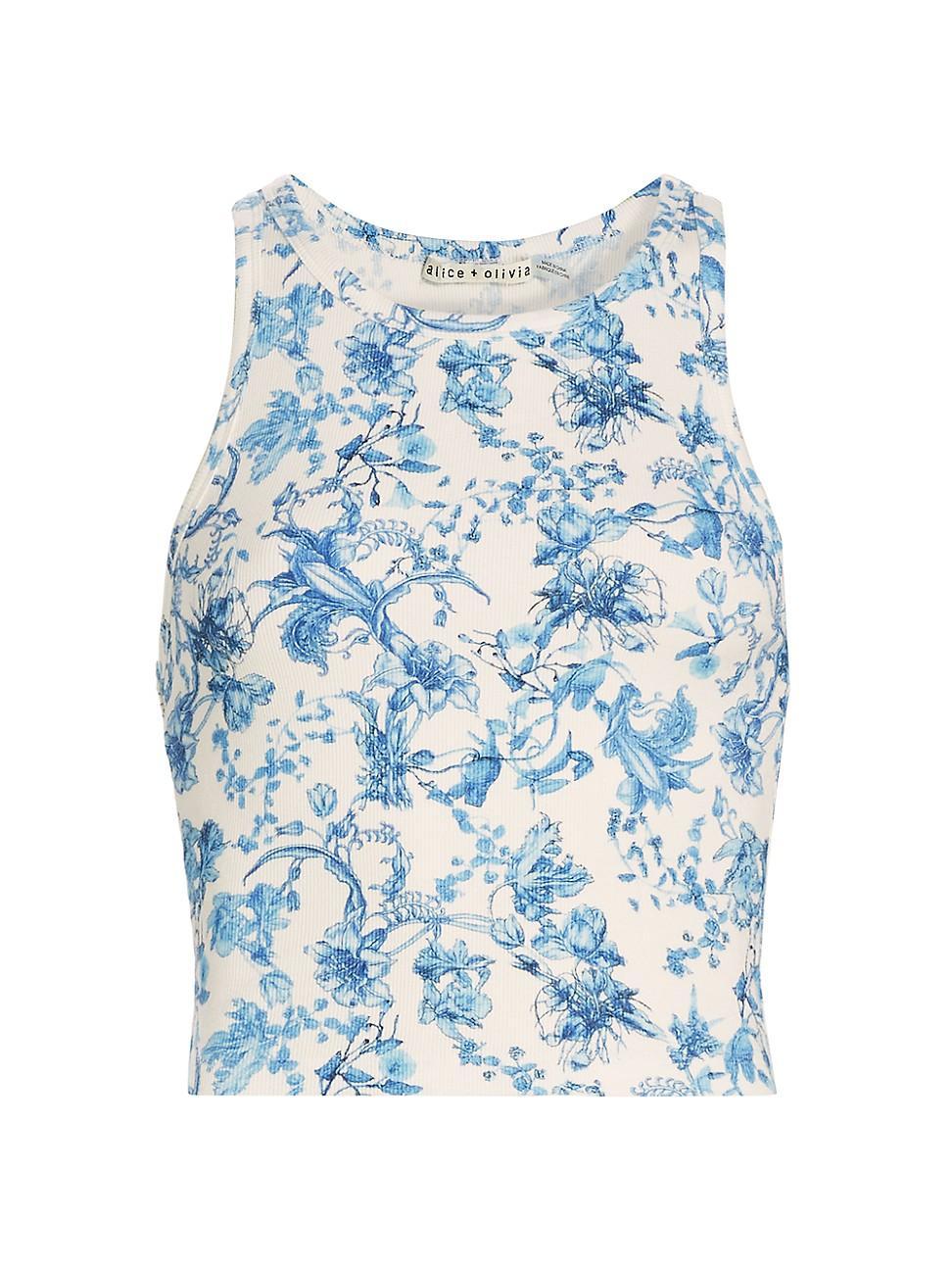 Womens Allen Floral Stretch-Cotton Tank Product Image