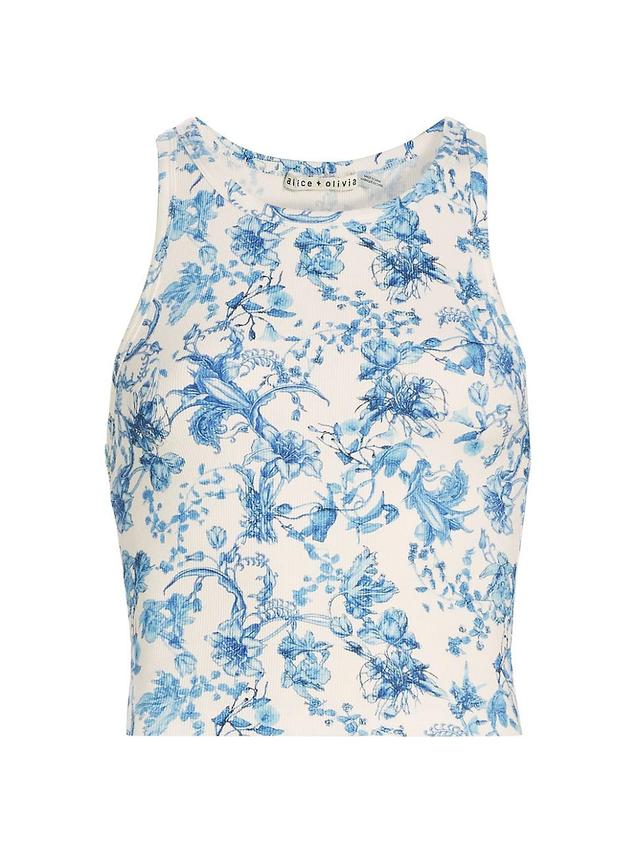 Womens Allen Floral Stretch-Cotton Tank Product Image