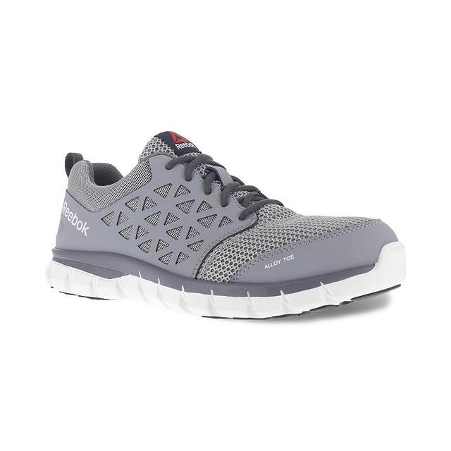 Reebok Work Mens Sublite Cushion Work Alloy Toe Work Shoes, Blue/ Grey, Wide Product Image