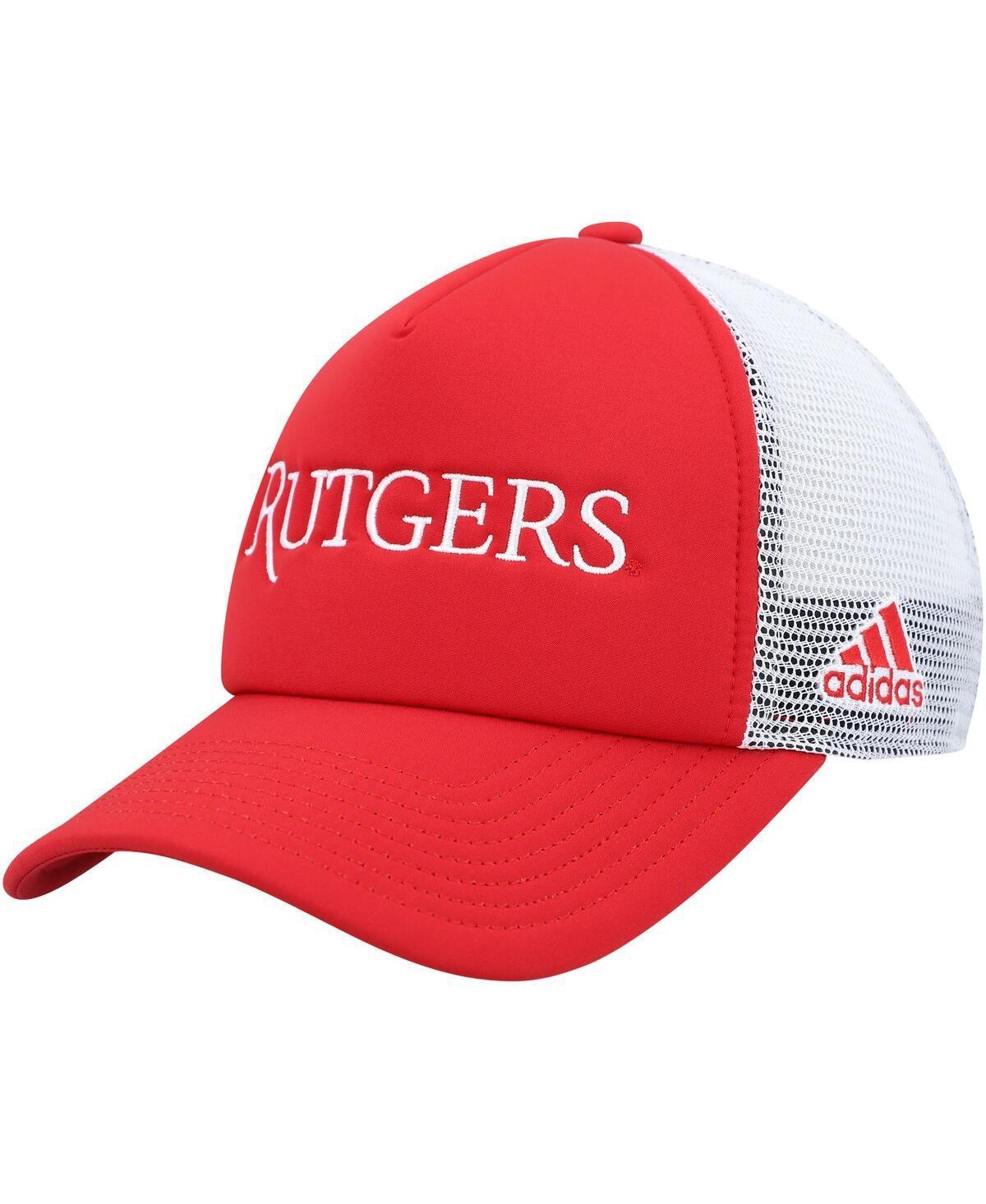 Mens adidas Scarlet Rutgers Scarlet Knights Foam Trucker Snapback Hat - Scarlet Product Image