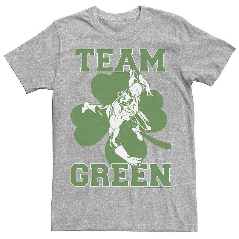 Mens DC Comics St. Patricks Day Green Lantern Team Green Tee Athletic Grey Product Image