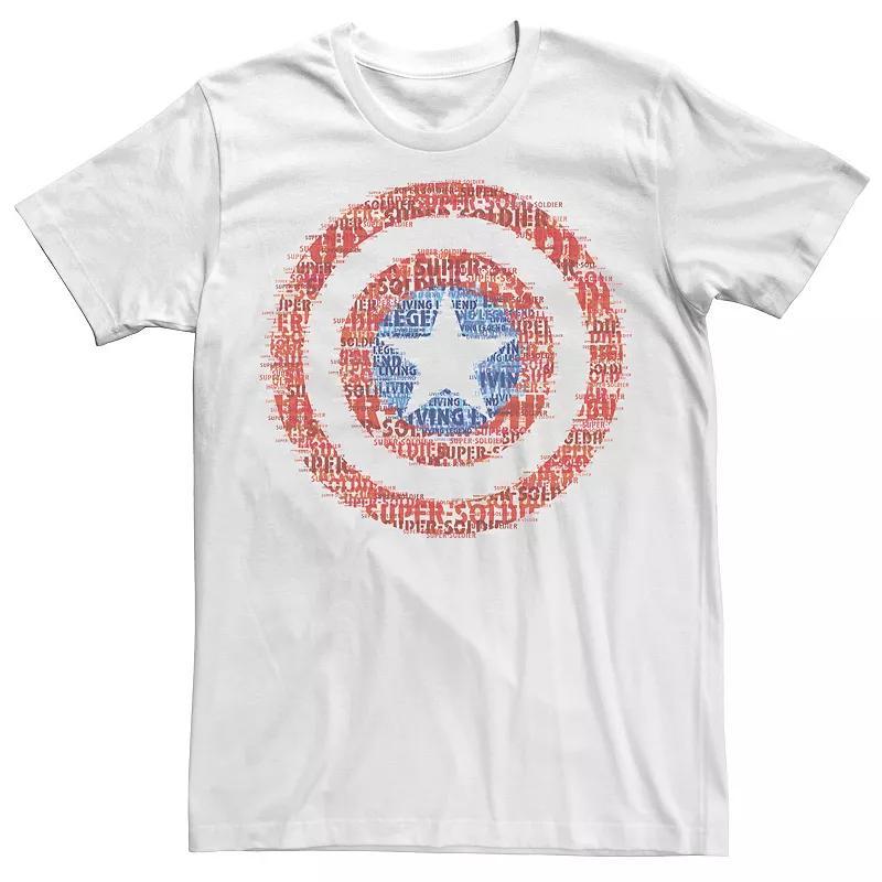 Mens Marvel Captain America Glitched Shield Tee Product Image