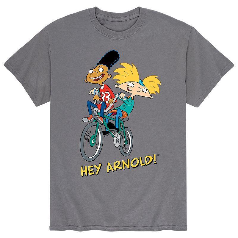 Mens Hey Arnold! Bike Tee Grey Product Image