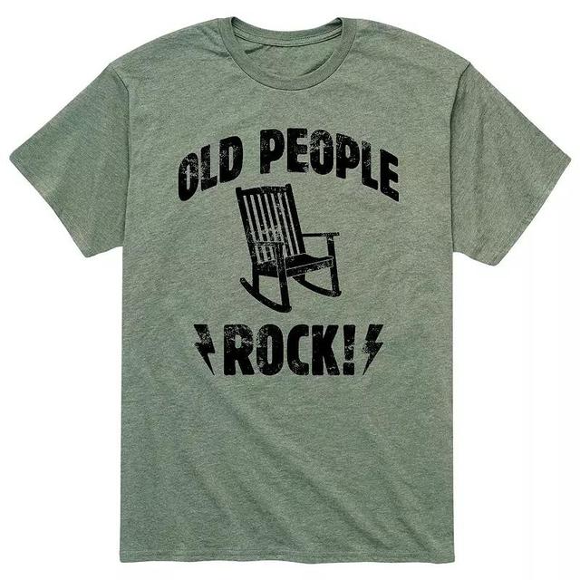 Mens Old People Rock Tee Product Image