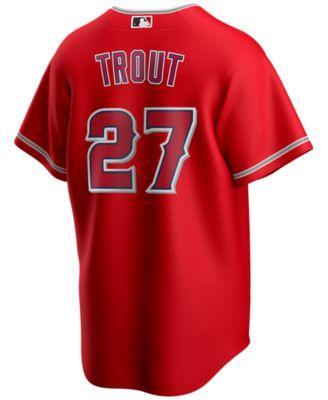 Nike Mens Mike Trout Los Angeles Angels Official Player Replica Jersey - Gray Product Image