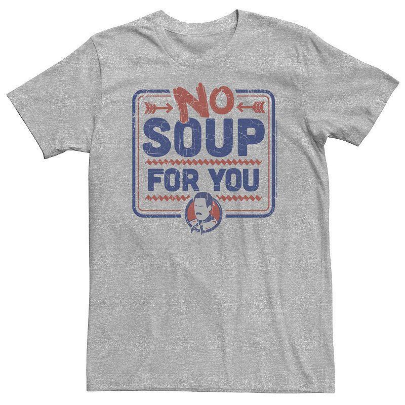 Big & Tall Seinfeld No Soup For You Distressed Poster Tee, Mens Athletic Grey Product Image