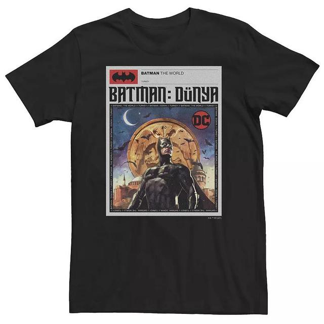 Big & Tall DC Comics Batman: The World Turkey News Poster Tee, Mens Product Image