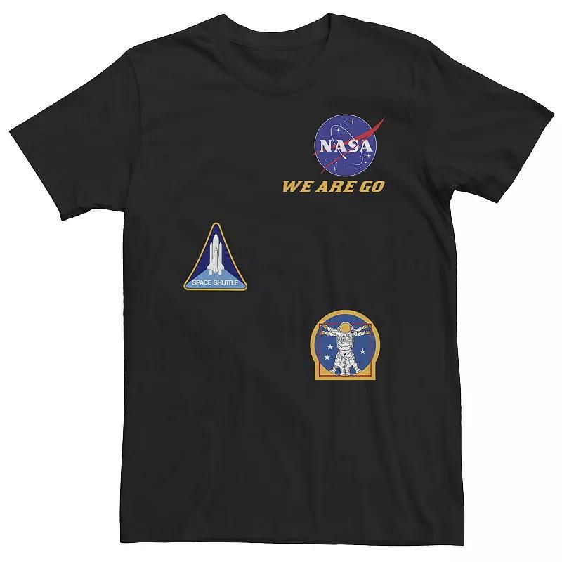 Big & Tall NASA Patch Logo Scatter Tee, Mens Product Image