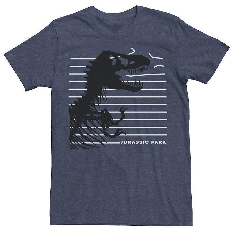 Mens Jurassic Park T-Rex Skeleton Fence Breakthrough Tee Green Product Image