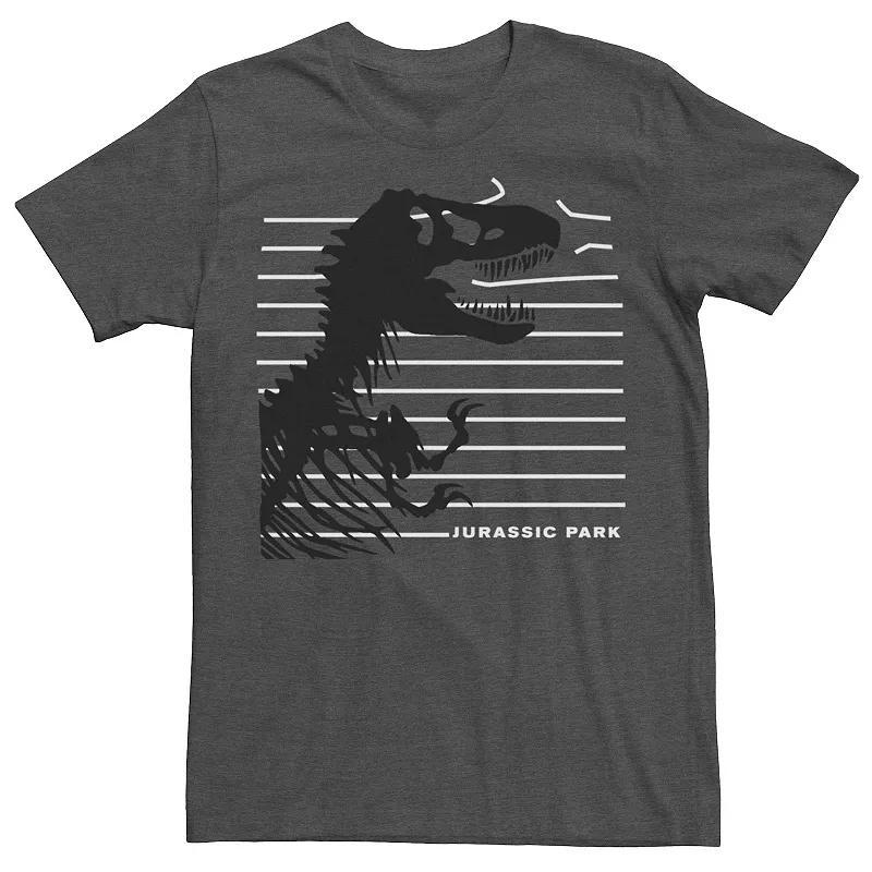 Mens Jurassic Park T-Rex Broken Fence Tee Grey Heather Product Image