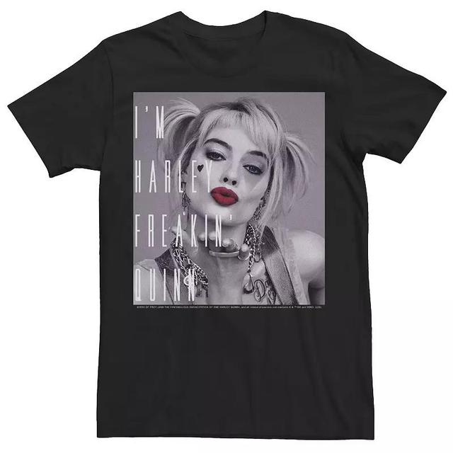 Mens Birds Of Prey Im Harley Freakin Quinn Kiss Poster Tee Product Image