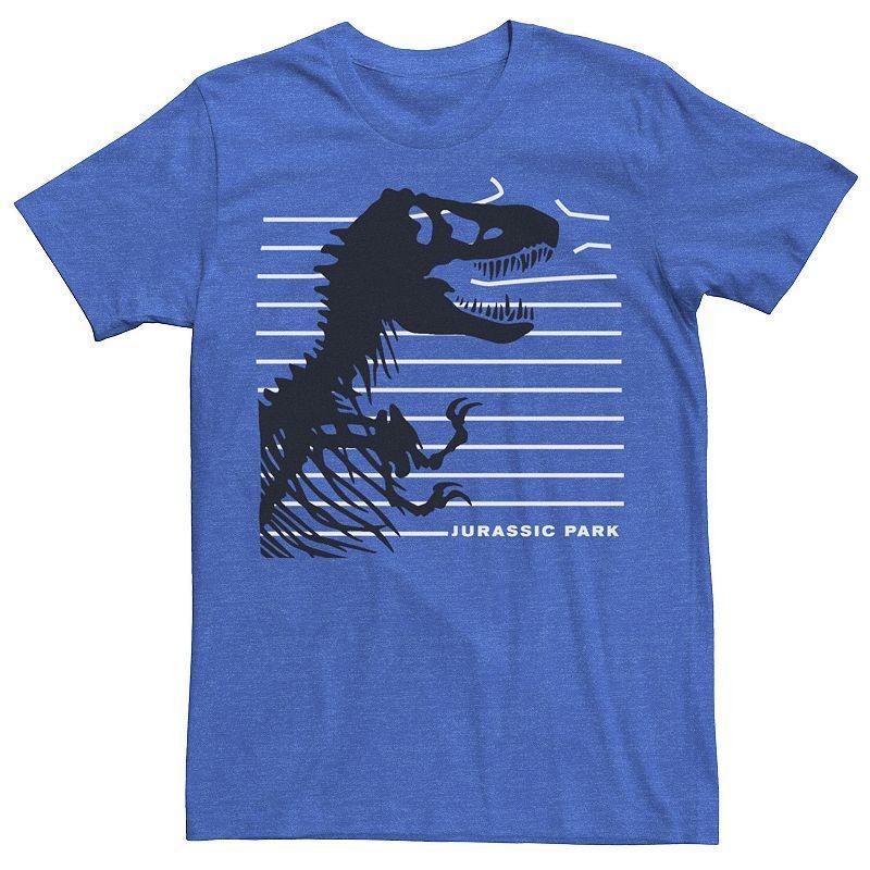 Mens Jurassic Park T-Rex Skeleton Fence Breakthrough Tee Black Product Image