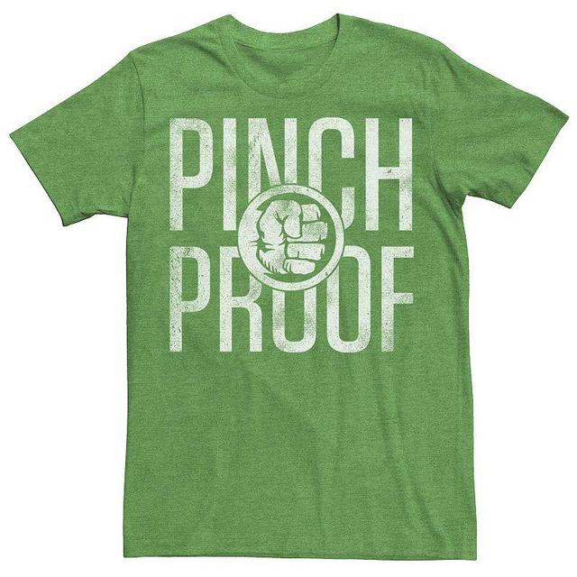 Mens Marvel Hulk Pinch Proof St. Patricks Day Tee Kelly Grey Product Image