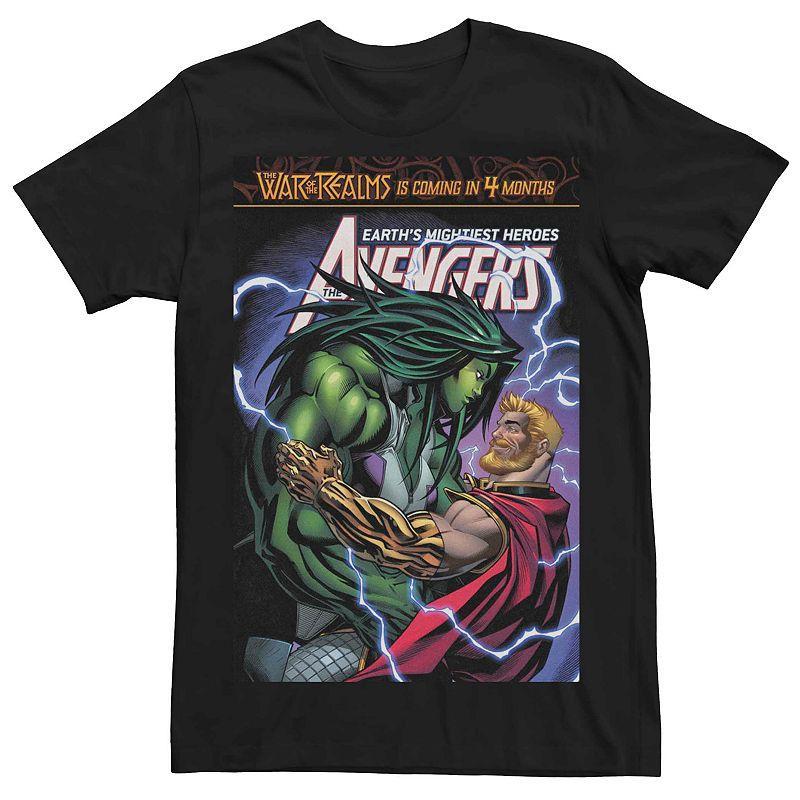 Mens Marvels Avengers She-Hulk and Thor Comic Cover Tee Product Image