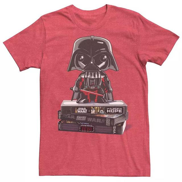 Mens Star Wars Darth Vader Retro VHS Stack Graphic Tee Product Image