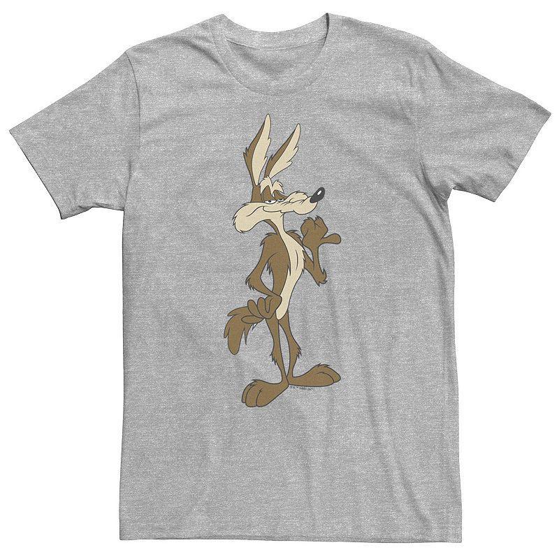 Big & Tall Looney Tunes Wile E. Coyote Confident Stance Tee, Mens Athletic Grey Product Image