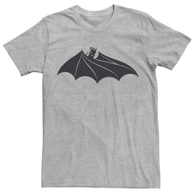 Mens DC Comics Batman Cloak Chest Logo Tee Athletic Grey Product Image