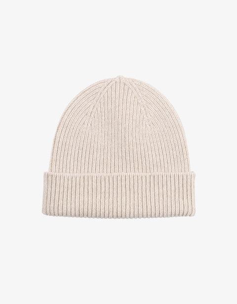 Merino Wool Beanie - Ivory White Product Image