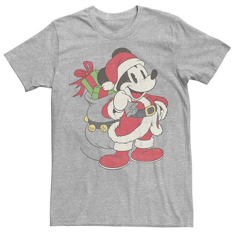 Mens Disney Mickey Mouse Christmas Santa Claus Portrait Tee Product Image