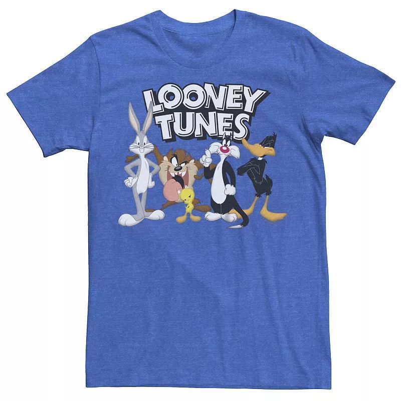 Mens Looney Tunes Classic Squad Graphic Tee Royal Grey Product Image