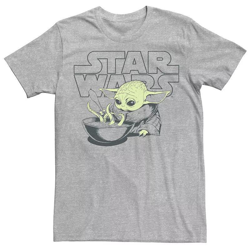 Mens Star Wars The Mandalorioan Floating Dinner Grogu Poster Tee Product Image