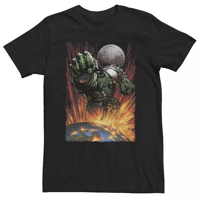 Big & Tall Marvel Hulk Planet Smash Space Fist Tee, Mens Product Image