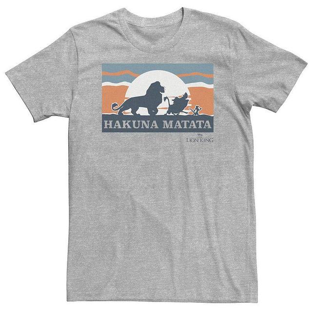 Big & Tall Disney The Lion King Retro Hakuna Matata Trio Silhouette Tee, Mens Athletic Grey Product Image