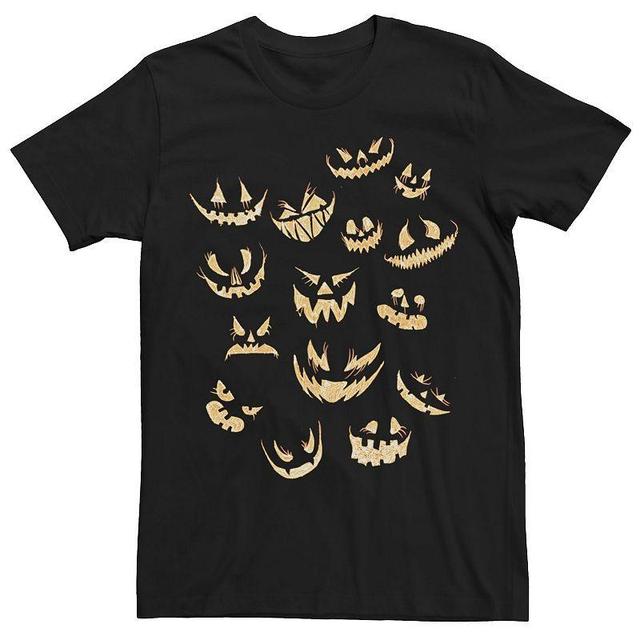 Mens Halloween Jack-o-lantern Pumpkin Faces Tee Product Image