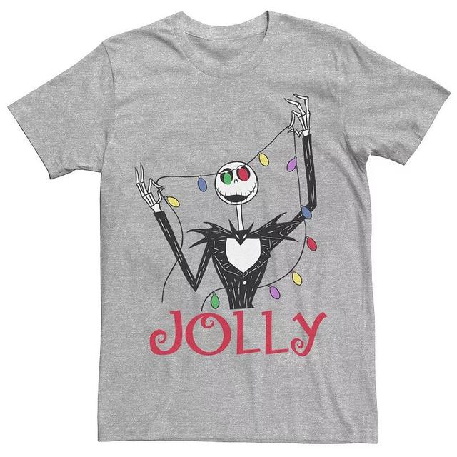 Disneys The Nightmare Before Christmas Jolly Jack Christmas Lights Eyes Mens Graphic Tee Product Image