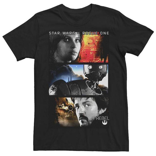 Mens Star Wars Rogue One Rebel Hero Panels Tee Product Image