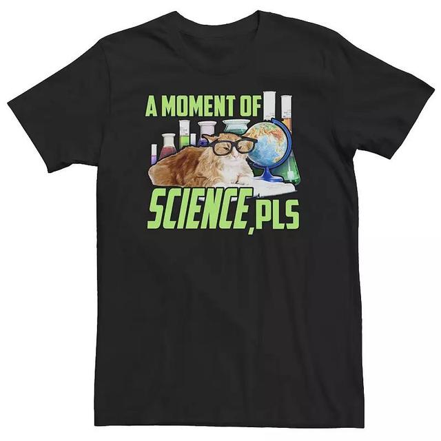 Big & Tall A Moment Of Science Please Cat Portrait Tee, Mens Product Image