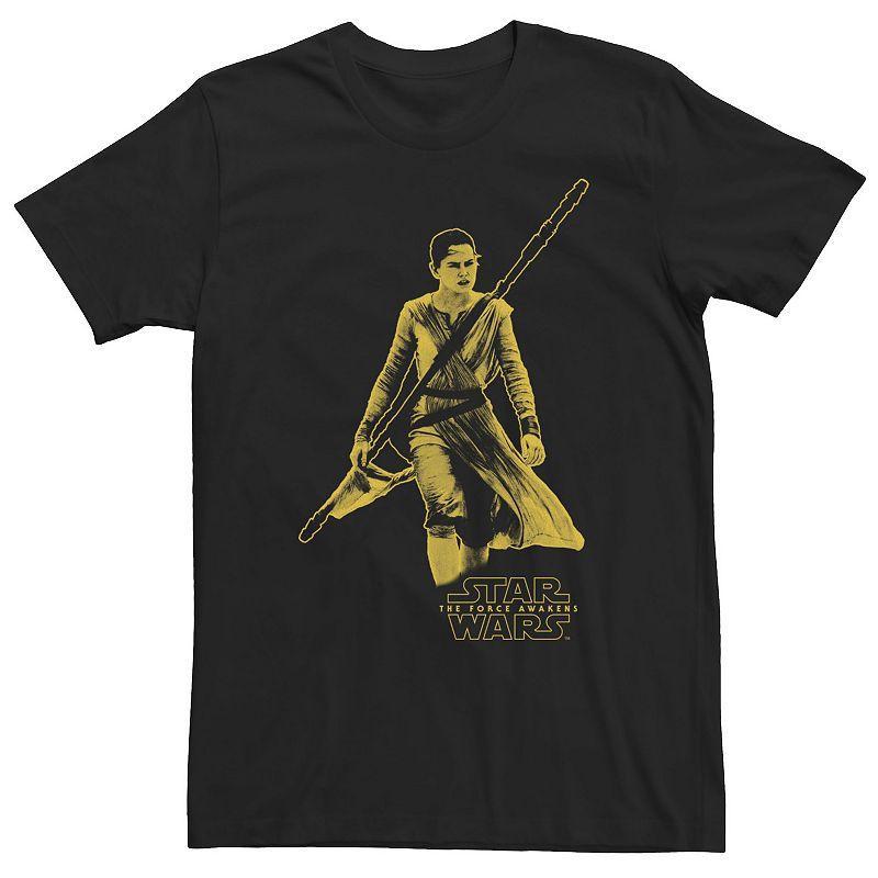 Big & Tall Star Wars Rey Episode 7 Tonal Color Pop Tee, Mens Product Image