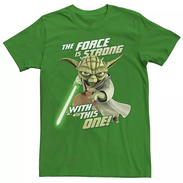 Mens Star Wars Clone Wars Yoda Force Is Strong Tee Product Image